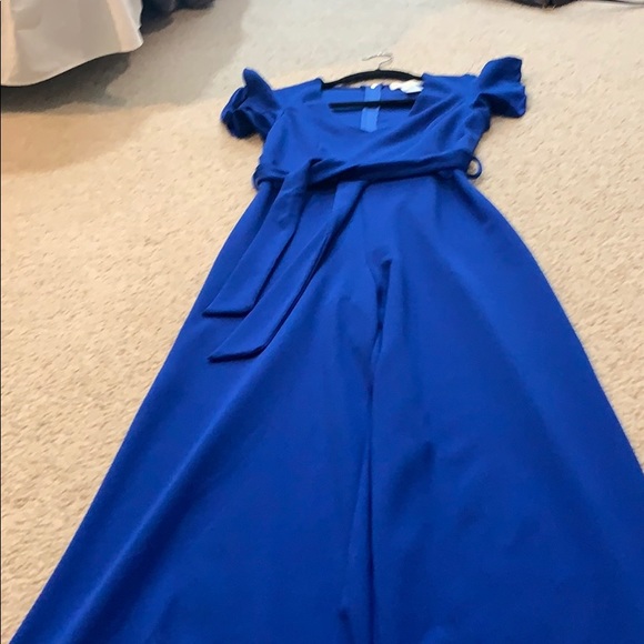 Royal Blue Formal Jumpsuit - Picture 3 of 4